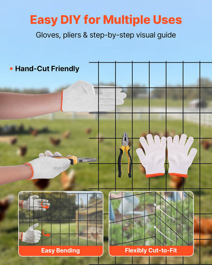 Hardware Cloth 91cm x 7.62m, 2 x 3 in Mesh 16 Gauge Galvanized Wire Mesh Roll, Weather-Resistant Vinyl Coated Chicken Wire Fencing, Heavy Duty Welded Garden Plant Fencing for Rabbit Cage Snake - Image 6