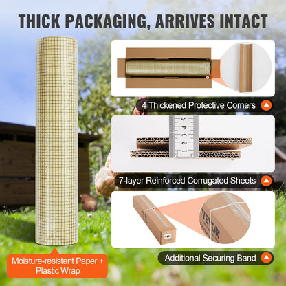 Hardware Cloth, 36'' x 50' Galvanized Wire Mesh Roll, 19 Gauge Chicken Wire Fence Roll, Vinyl Coating Metal Wire Mesh for Chicken Coop Barrier, Rabbit Snake Fences, Poultry Enclosures - Image 6