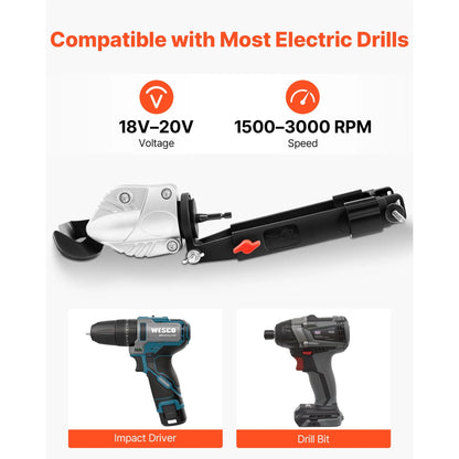 Metal Shear/Cutter Drill Attachment, Sheet Metal Cutter with 360-Degree Pivoting Head, Sharp Blades,Ideal for 18 GA Galvanized Steel, 20 GA Stainless Steel, Aluminum Plate, Plastic, Cardboard - Image 5
