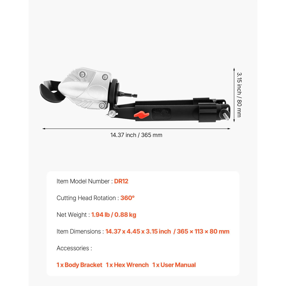 Metal Shear/Cutter Drill Attachment, Sheet Metal Cutter with 360-Degree Pivoting Head, Sharp Blades,Ideal for 18 GA Galvanized Steel, 20 GA Stainless Steel, Aluminum Plate, Plastic, Cardboard - Image 7