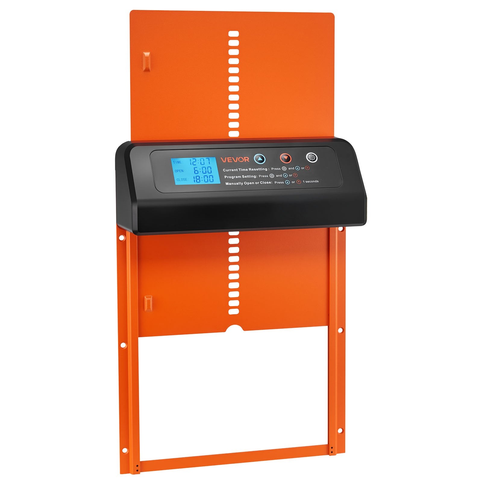 Automatic Chicken Coop Door, Battery Powered Chicken Coop Door with Timer & Manual Setting, Anti-Pinch Security, Durable Aluminum Alloy, Chick Run Gate Opener with Waterproof Sealing, Orange - Image 9