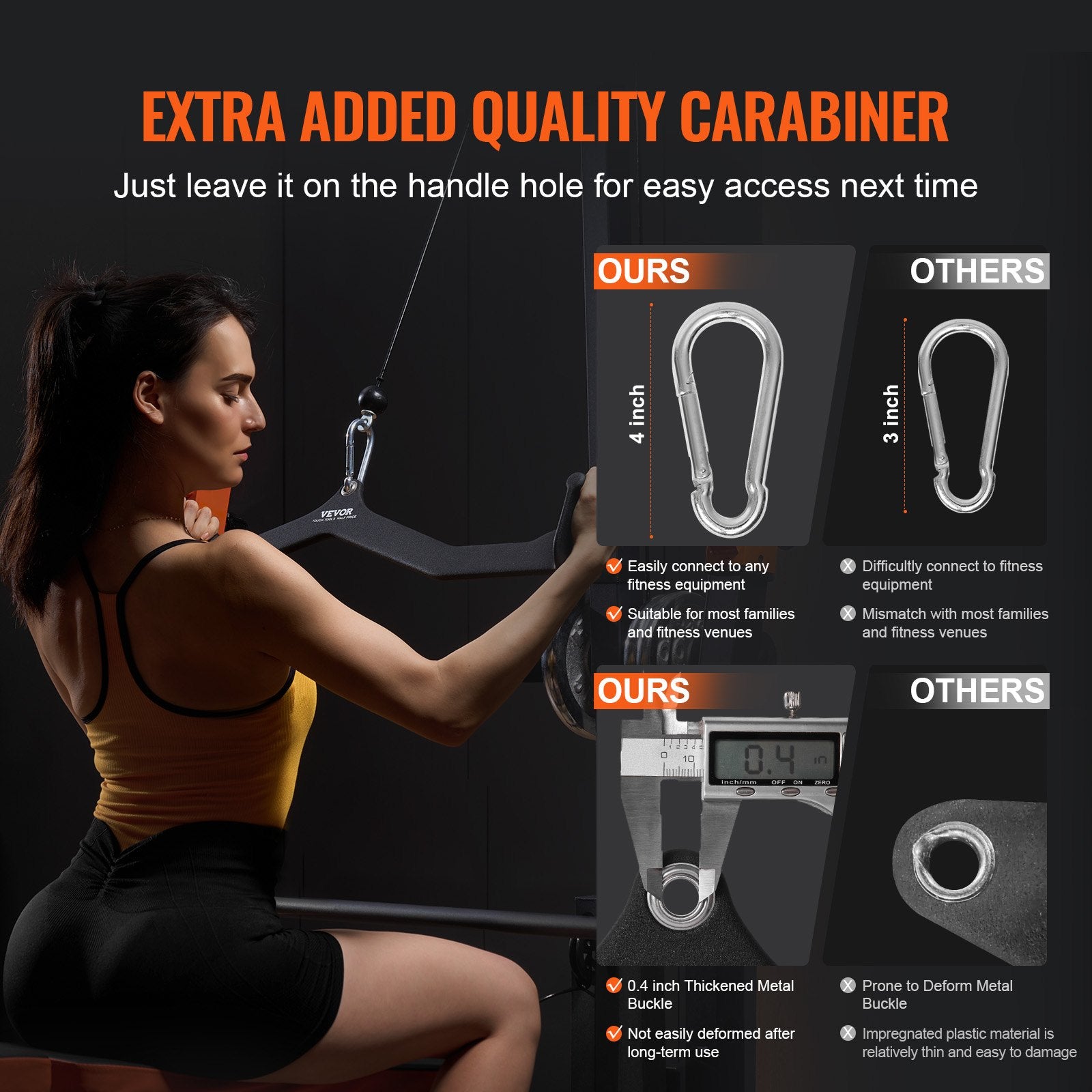 LAT Pulldown Bar Tricep Handle Attachment V-bar Cable Machine for Home Gym - Image 4