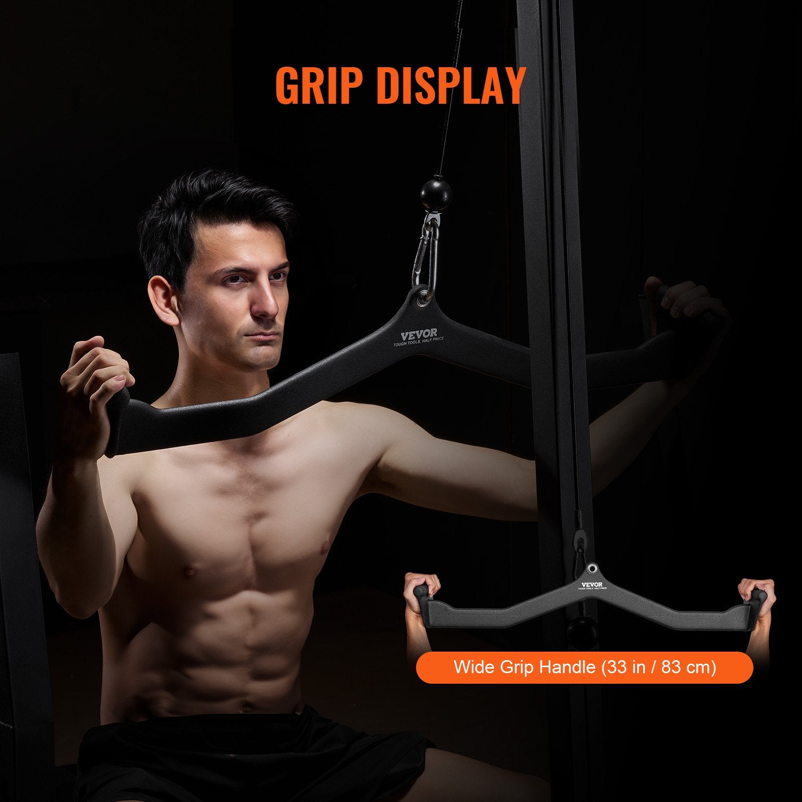 LAT Pulldown Bar Tricep Handle Attachment V-bar Cable Machine for Home Gym - Image 5