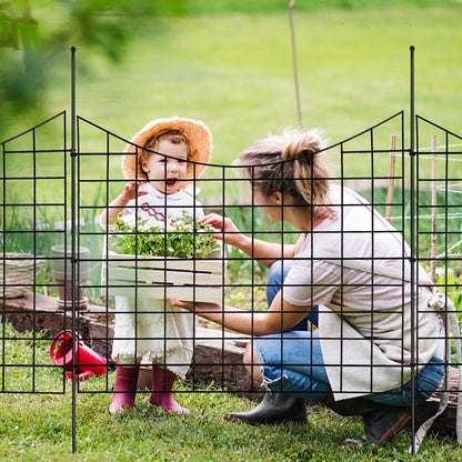 Garden Fence, 75×93 cm Animal Barrier Fence, Underground Decorative Garden Fencing with 6.38 cm Spike Spacing, Metal Dog Fence for the Yard and Outdoor Patio, 5 Pack - Image 8