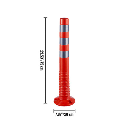 Traffic Delineator Posts Flexible Channelizer Cone 30" Spring Post 6PCS - Image 8