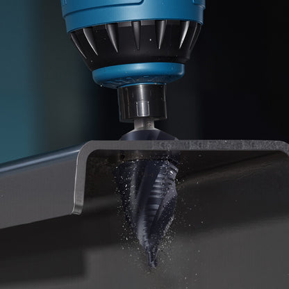 Step Drill Bit, 4.76 to 34.93 mm, 9.53 mm Triangular Shank, TiAlN Coating Cobalt High Speed Steel, Four Spiral Flute Step Bit for Metal, Stainless Steel, Aluminum, Wood, Plastic, Fiberglass - Image 8