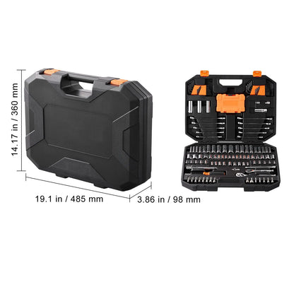 Mechanics Tool Set and Socket Set 1/4in 3/8in Drive 145 Pcs SAE and Metric - Image 8