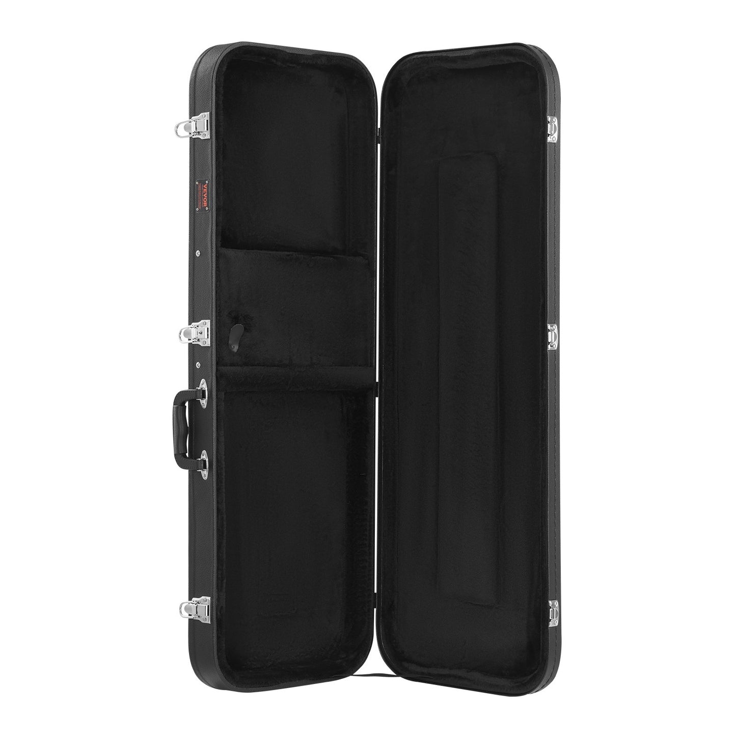 Electric Guitar Hard Case, 1095 mm Rectangular Guitar Hard Case, With Lock Latch Keys Handle, PVC Padding Soft Lining Water-Resistant Hard Shell Guitar Cases, for 990 mm Electric Guitars, Black - Image 9
