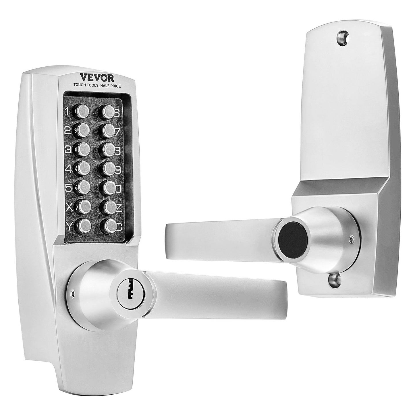 Mechanical Keyless Entry Door Lock, 14 Key Mechanical Door Lock with Keys, Mechanical Keypad Door Lock with Handle, Stainless Steel Waterproof Keyless Gate Lock, for Home Office Outdoor Garage - Image 9