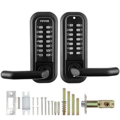 Mechanical Keyless Entry Door Lock, 14 Digit Keypad, Water-proof Zinc Alloy, Double-sided Embedded Outdoor Gate Door Locks Set with Keypad and Handle, Easy to Install, for Garden, Garage, Yard - Image 9