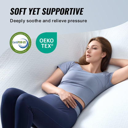 Mattress Topper Memory Foam Detachable & Washable Queen 76.2 mm Thickness - Image 4