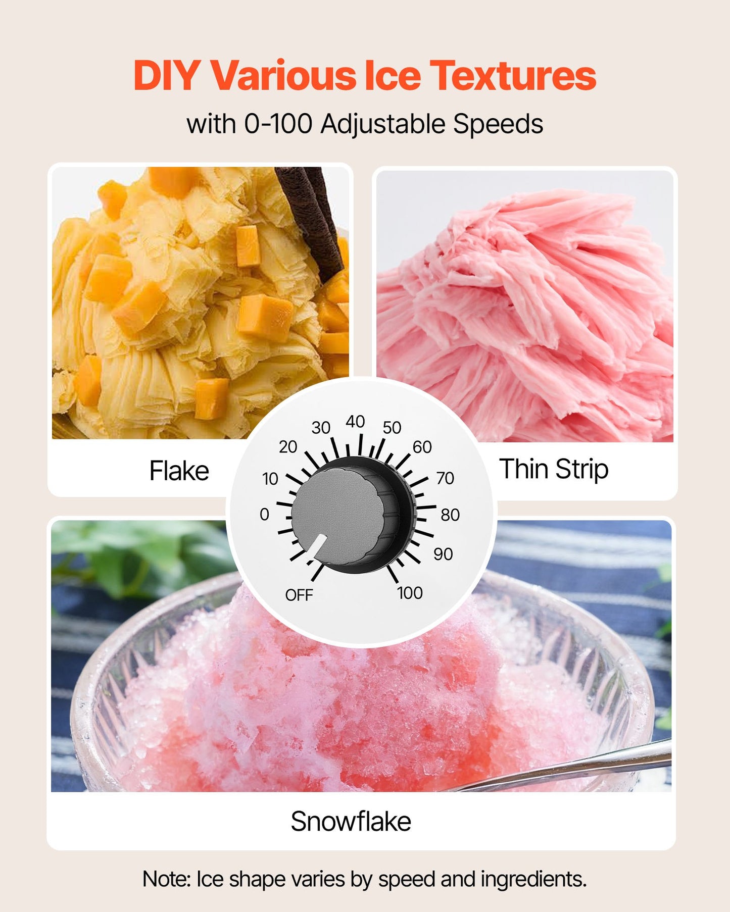 Snowflake Ice Machine, 40KG/24H Snowflake Ice Maker, Ice-Shaver Machine with Stainless Steel Blade, Electric Snow Cone Maker with 1.8L Tank, 90S Fast Pre-Cooling, for Home & Small Gatherings - Image 3