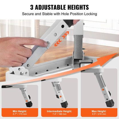 Step Stool 1-Step 150KG Capacity, Folding Steel Step Ladder 3 Adjustable Height, Portable Toddler Step Stools for Adults, Non-Slip Sturdy Step Ladders for Office, RVs, Pets, Bathrooms,Bedrooms - Image 2
