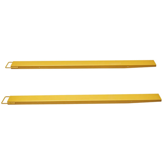 Pallet Fork Extensions, 2130 mm Length 140 mm Width, Heavy Duty Steel Fork Extensions for Forklifts, 1 Pair Forklift Extensions, Industrial Forklift Fork Attachments for Forklift Truck, Yellow