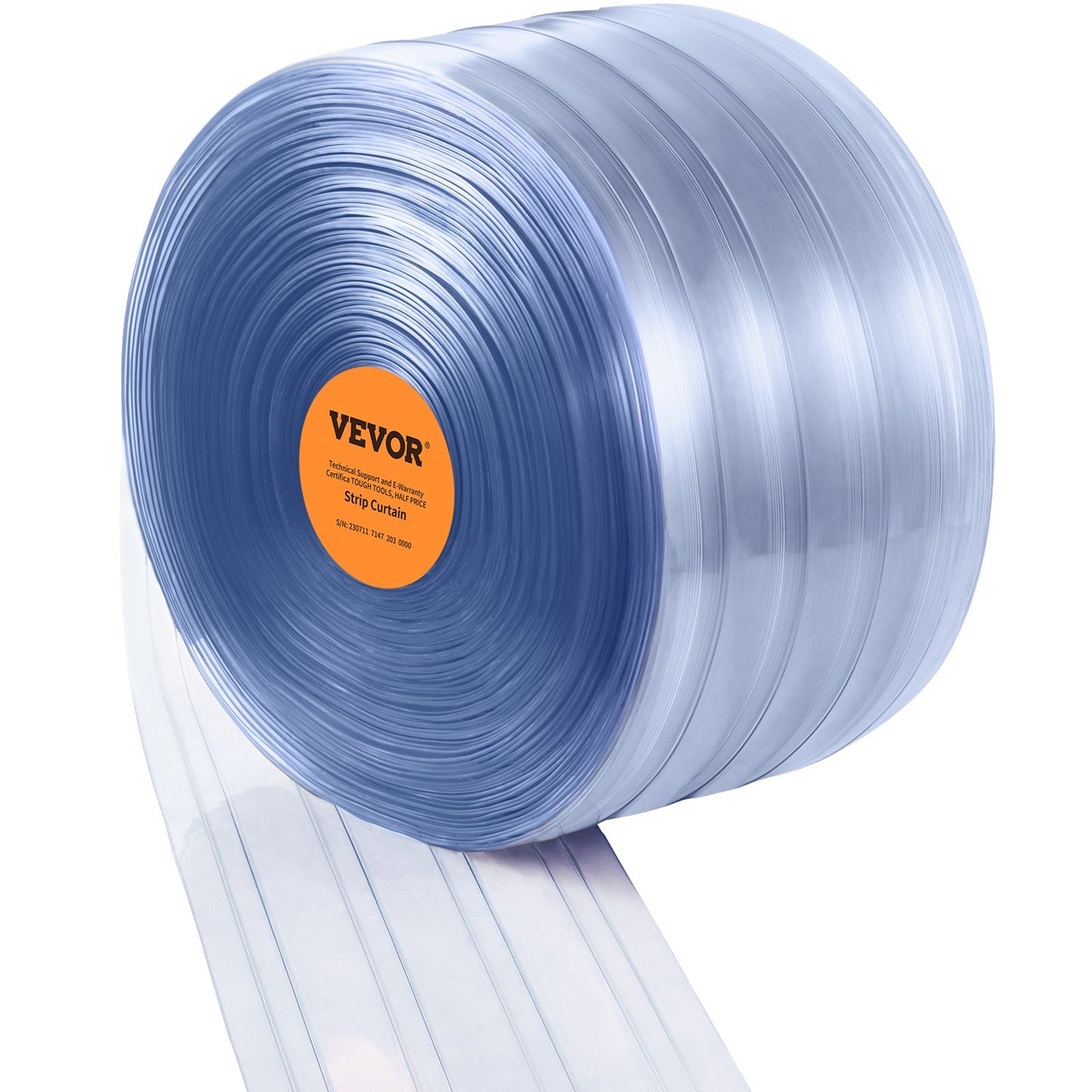 Strip Curtain, 3048 cm L x 30.5 cm W x 3 mm Thickness, Clear Ribbed PVC Curtain Strip Door Bulk Roll, Plastic Door Strips for Doorway of Supermarket, Garage, Warehouse, Barn, Pet Animal House - Image 9