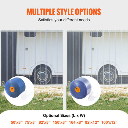 Strip Curtain, 3048 cm L x 30.5 cm W x 3 mm Thickness, Clear PVC Smooth Curtain Strip Door Bulk Roll, Plastic Door Strips for Doorway of Supermarket, Garage, Warehouse, Barn, Pet Animal House - Image 5