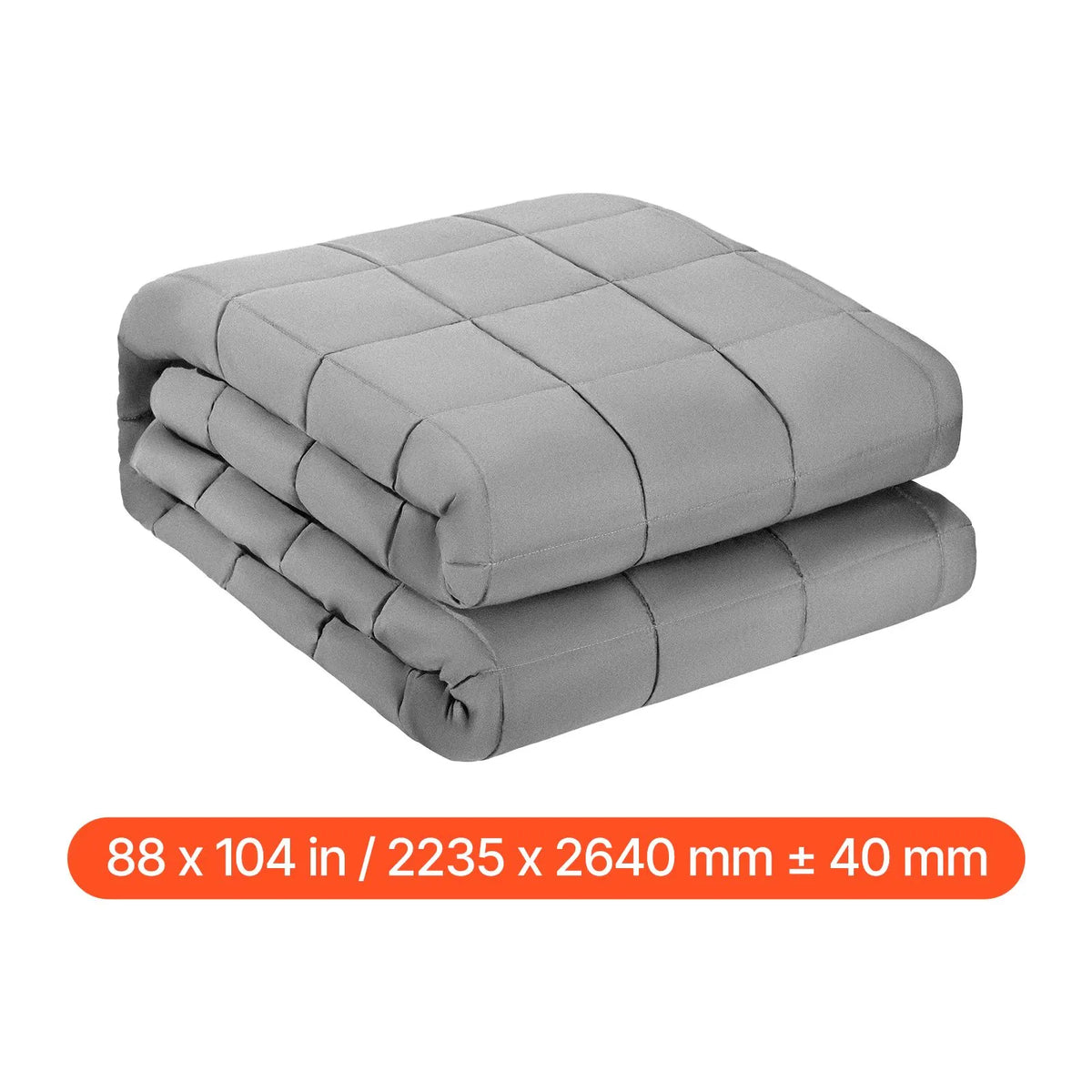 Weighted Blanket, 11 kg, 2235 x 2640 mm King Size, Cooling Breathable Heavy Blanket with Glass Beads, All-Season Use, Suitable for 113-140 kg Adults, Anxiety Stress Relief, Improve Sleep, Grey - Image 8