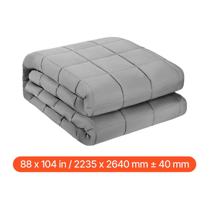 Weighted Blanket, 11 kg, 2235 x 2640 mm King Size, Cooling Breathable Heavy Blanket with Glass Beads, All-Season Use, Suitable for 113-140 kg Adults, Anxiety Stress Relief, Improve Sleep, Grey - Image 8