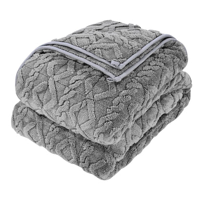Weighted Blanket, 9 kg, 1524 x 2032 mm Queen Size, Sherpa Fleece Heavy Blanket with Glass Beads, Soft Warm Cozy Fluffy Touch, for 90-113 kg Adults, Anxiety Stress Relief, Improve Sleep, Grey