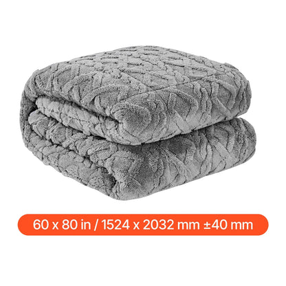 Weighted Blanket, 9 kg, 1524 x 2032 mm Queen Size, Sherpa Fleece Heavy Blanket with Glass Beads, Soft Warm Cozy Fluffy Touch, for 90-113 kg Adults, Anxiety Stress Relief, Improve Sleep, Grey - Image 8