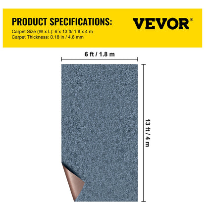 Marine Carpet 6x13ft Boat Area Rug Roll Cutpile In/Outdoor Patio Deck Gray, 1.8x4m - Image 7