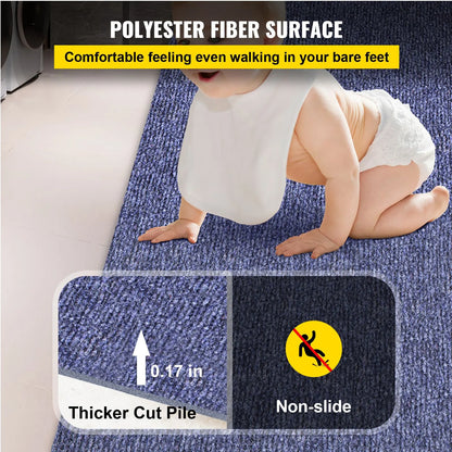 Deep Blue Marine Carpet 6 ft x 39.3 ft, Boat Carpet Rugs, Indoor Outdoor Rugs for Patio Deck Non-Slide TPR Water-Proof Back Outdoor Marine Carpeting Outdoor Carpet - Image 3