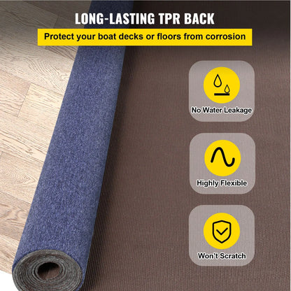 Deep Blue Marine Carpet 6 ft x 39.3 ft, Boat Carpet Rugs, Indoor Outdoor Rugs for Patio Deck Non-Slide TPR Water-Proof Back Outdoor Marine Carpeting Outdoor Carpet - Image 4