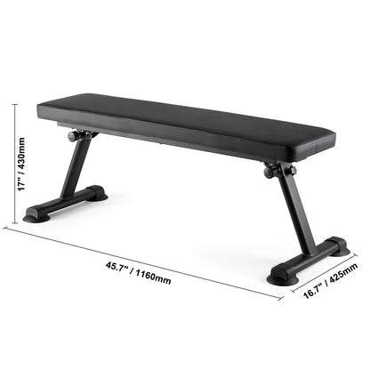 Flat Weight Bench, Foldable Strength Training Bench, Utility Workout Bench for Full Body Workout, 1000 LBS Press Bench for Home Gym Exercise, for Multi-Purpose Weight Training and Ab Exercises - Image 8
