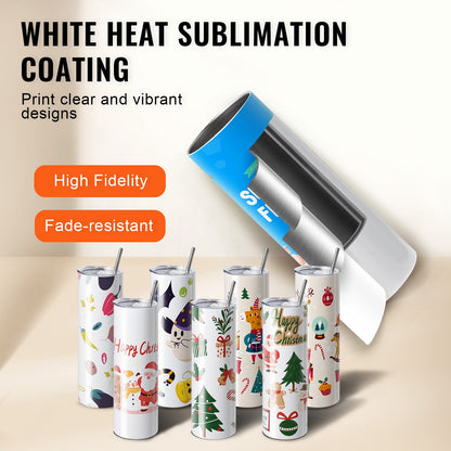 8 Pack Straight Sublimation Tumblers, 30 oz Blank Tumbler Bulk, Stainless Steel Double Wall Tumbler Cups with Straw, Lid, Brush, Base, Shrink Wrap, Gift Box, for Heat Press and Heat Transfer - Image 3