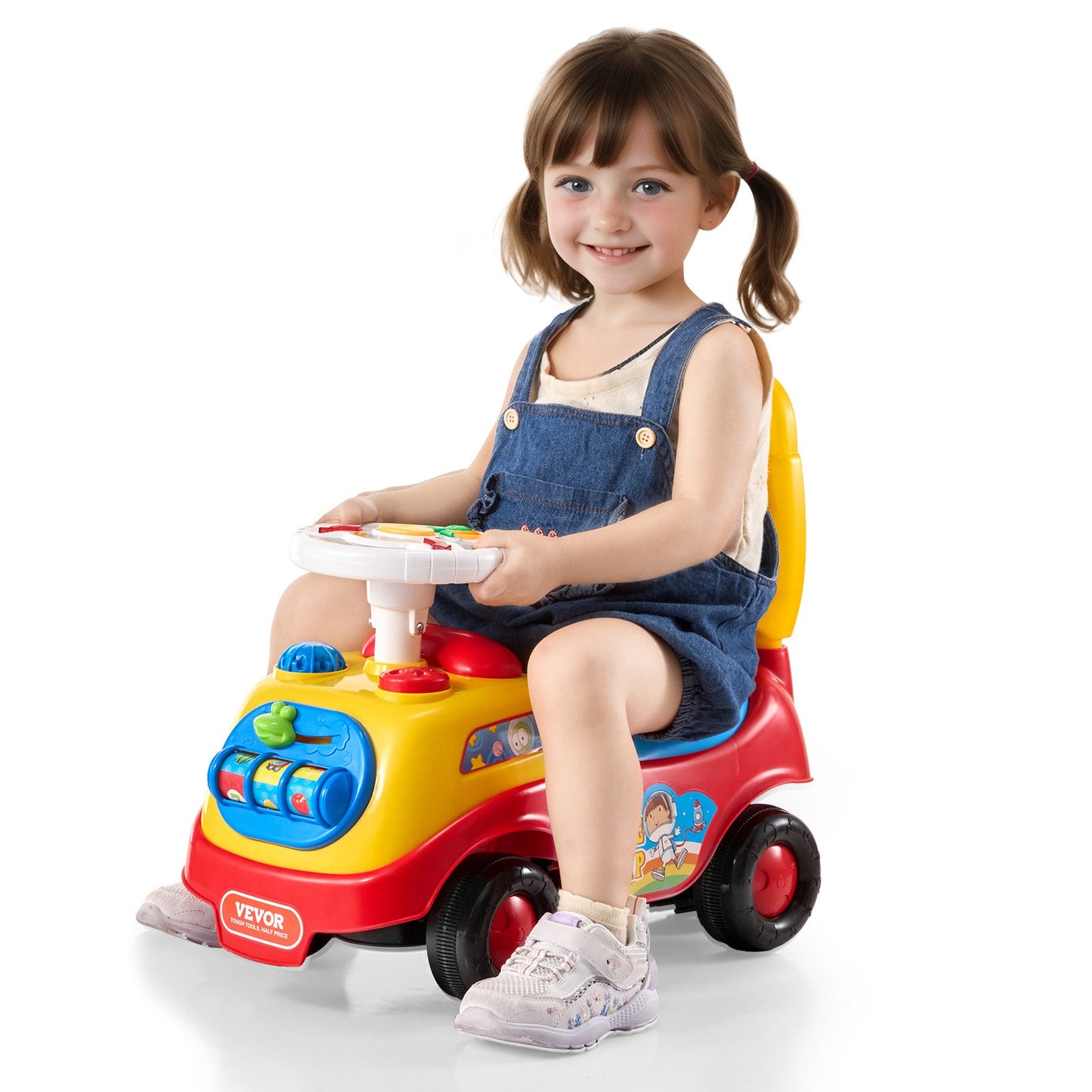 Ride On Push Car for Toddlers, Ages 1-3, Ride Racer, Sit to Stand Toddler Ride On Toy, Classic Kids Ride On Car with Music Steering Wheel, Horn & Under Seat Storage, Ride On Toy for Boys Girls
