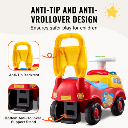 Ride On Push Car for Toddlers, Ages 1-3, Ride Racer, Sit to Stand Toddler Ride On Toy, Classic Kids Ride On Car with Music Steering Wheel, Horn & Under Seat Storage, Ride On Toy for Boys Girls - Image 6