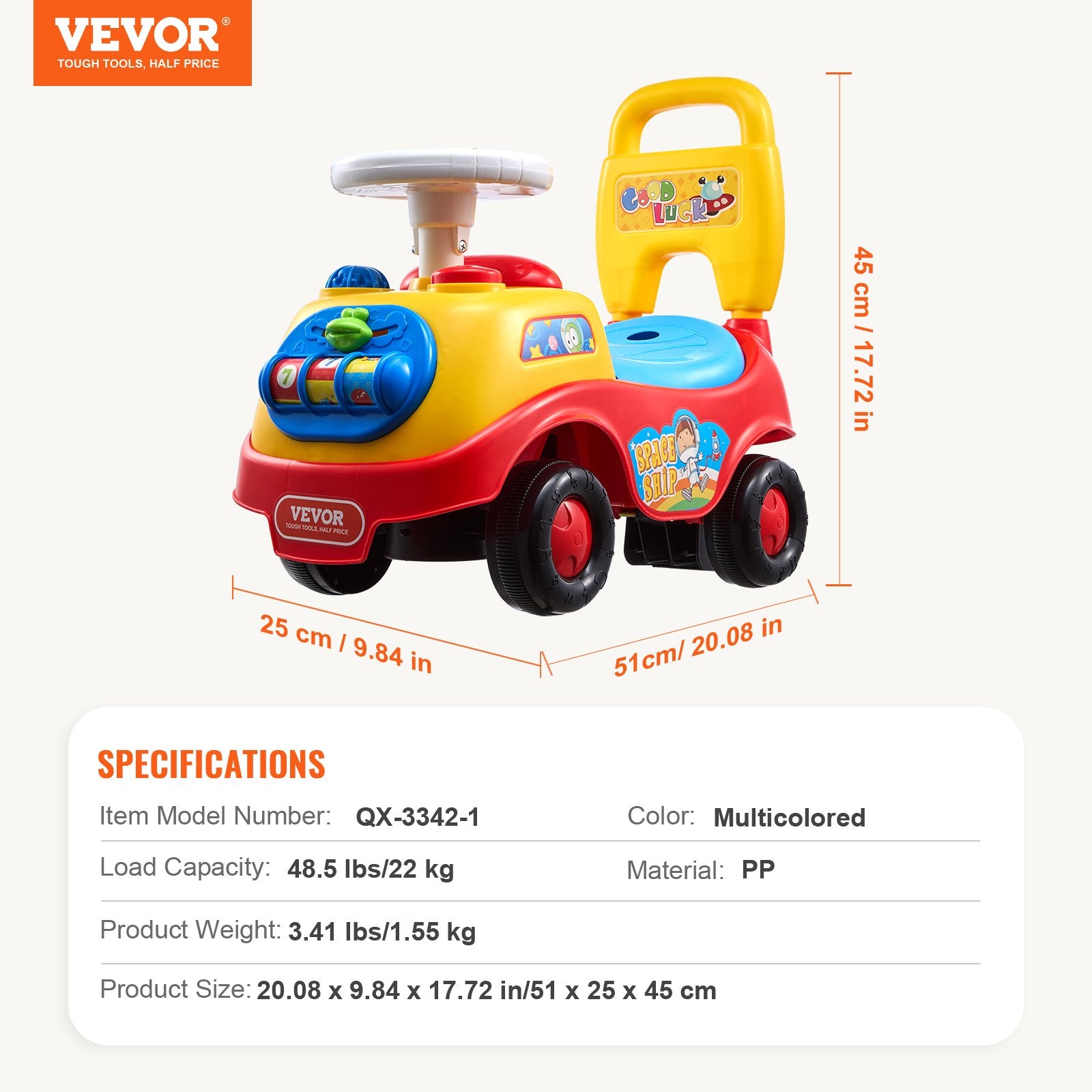 Ride On Push Car for Toddlers, Ages 1-3, Ride Racer, Sit to Stand Toddler Ride On Toy, Classic Kids Ride On Car with Music Steering Wheel, Horn & Under Seat Storage, Ride On Toy for Boys Girls - Image 7