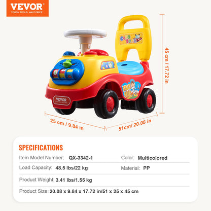 Ride On Push Car for Toddlers, Ages 1-3, Ride Racer, Sit to Stand Toddler Ride On Toy, Classic Kids Ride On Car with Music Steering Wheel, Horn & Under Seat Storage, Ride On Toy for Boys Girls - Image 7