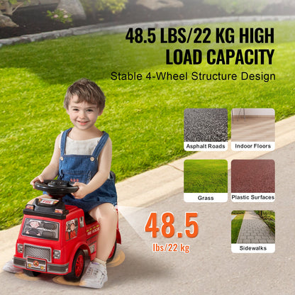 Ride On Push Car for Toddlers, Ages 1-3, Ride Racer, Sit to Stand Toddler Ride On Toy, Classic Kids Ride On Car with Music Steering Wheel & Under Seat Storage, Ride On Toy for Boys Girls, Red - Image 3