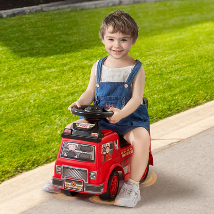 Ride On Push Car for Toddlers, Ages 1-3, Ride Racer, Sit to Stand Toddler Ride On Toy, Classic Kids Ride On Car with Music Steering Wheel & Under Seat Storage, Ride On Toy for Boys Girls, Red - Image 8