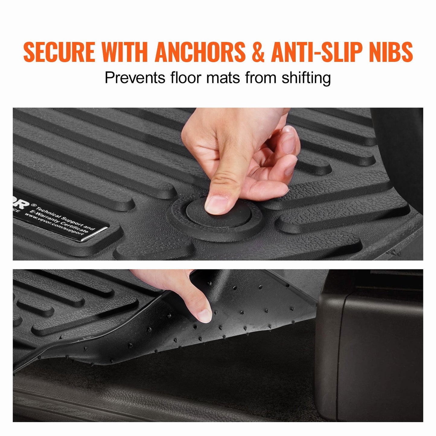 Automotive Floor Mats Fits for Chevrolet Silverado/GMC Sierra 1500 3 pcs - Image 5