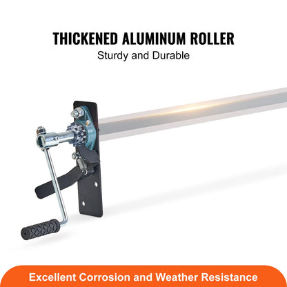 Hand Crank Tarp Roller Kit, 1.6-2.6 m Wide, Aluminum Alloy, Manual Cab Level Dump Truck Tarp Roller with 17.8 cm Sponge-Wrapped Handle, Perfect for Dump Trucks, Trailers, Trash Haulers (No Tarp) - Image 2