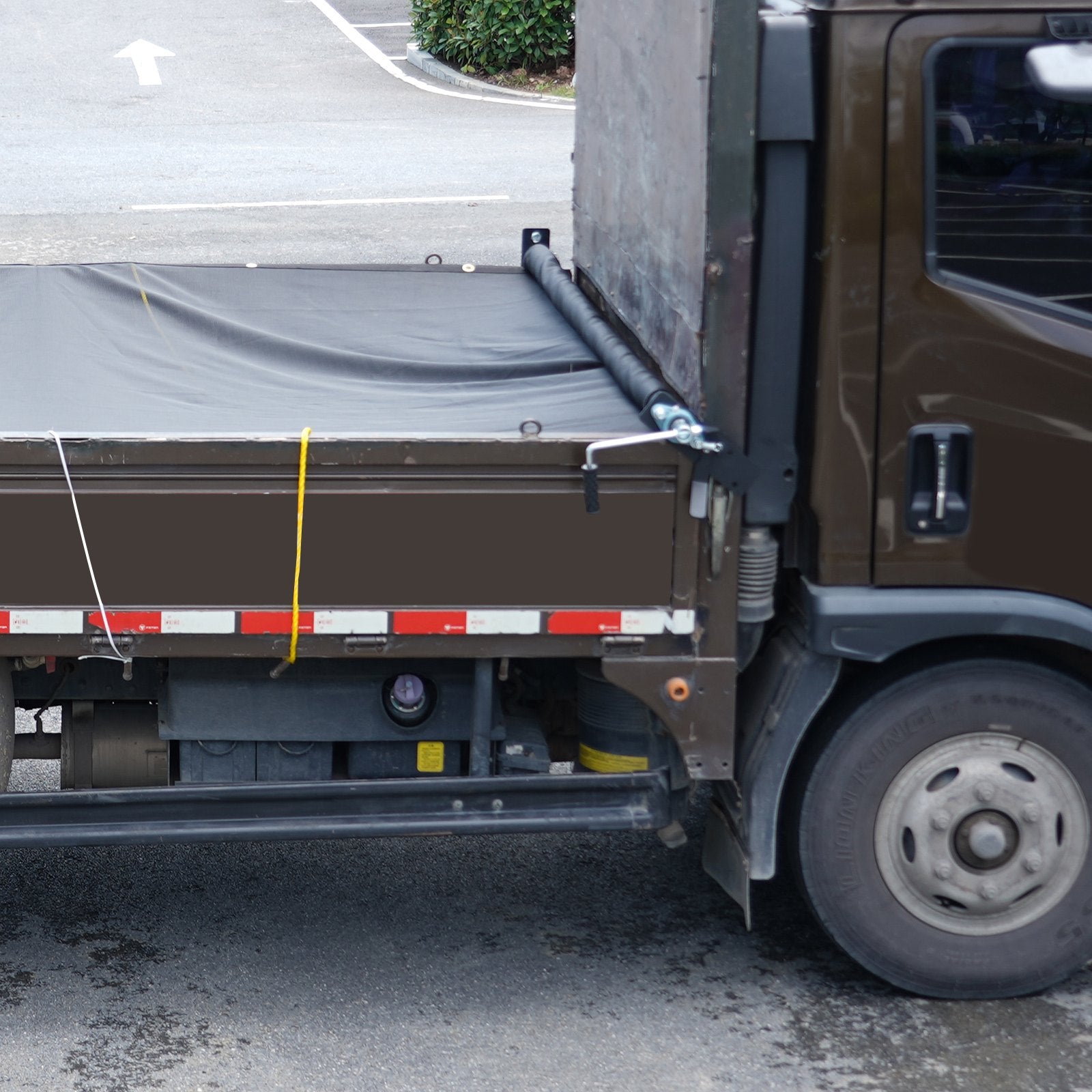 Hand Crank Tarp Roller Kit, 1.6-2.6 m Wide, Aluminum Alloy, Manual Cab Level Dump Truck Tarp Roller with 17.8 cm Sponge-Wrapped Handle, Perfect for Dump Trucks, Trailers, Trash Haulers (No Tarp) - Image 8