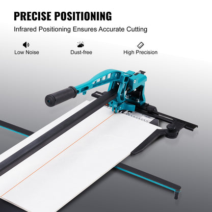 Manual Tile Cutter, 1200mm, Porcelain Ceramic Tile Cutter with Tungsten Carbide Cutting Wheel, Infrared Positioning, Anti-Skid Feet, Durable Rails for professional installers or beginners - Image 3