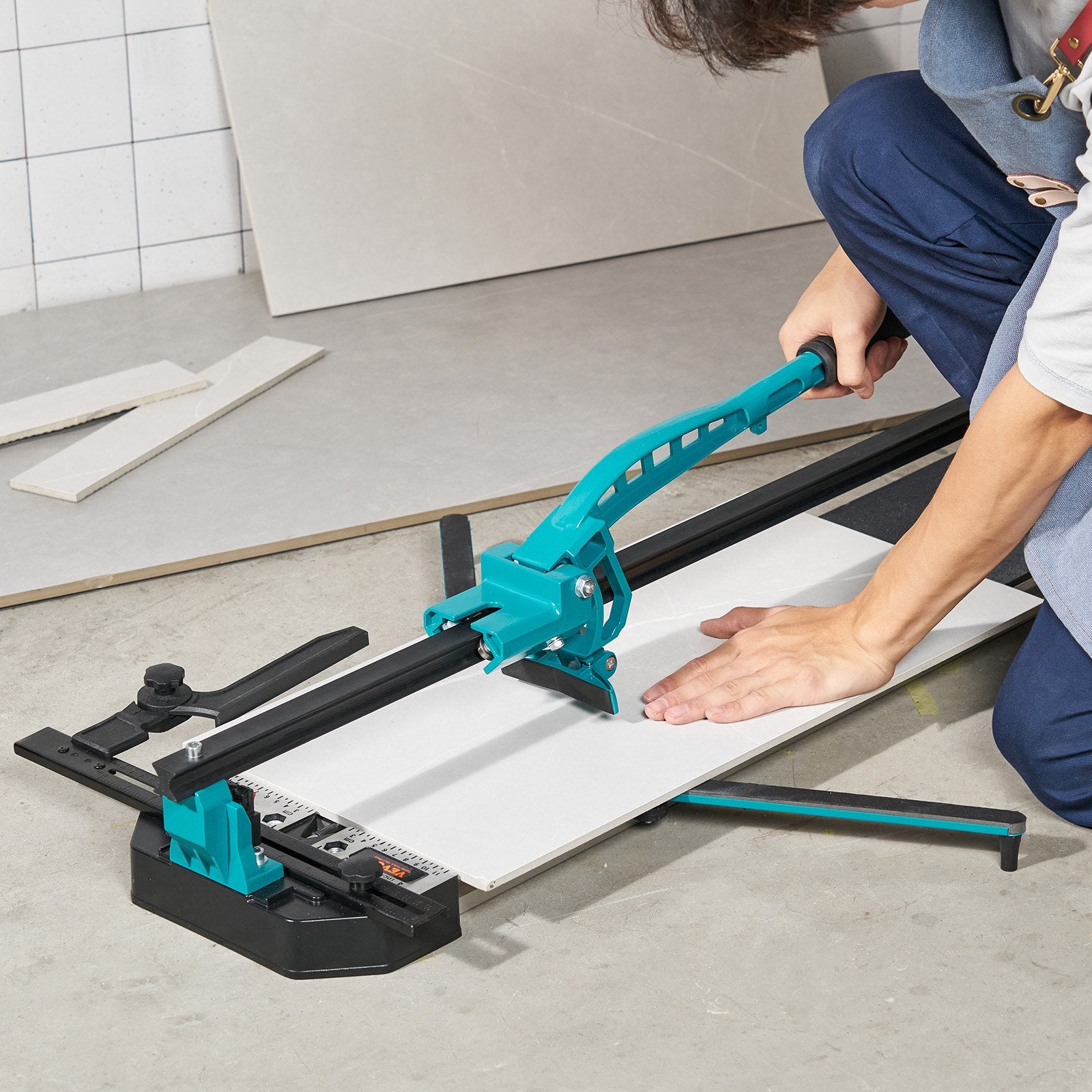 Manual Tile Cutter, 1200mm, Porcelain Ceramic Tile Cutter with Tungsten Carbide Cutting Wheel, Infrared Positioning, Anti-Skid Feet, Durable Rails for professional installers or beginners - Image 8