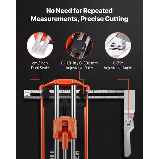 430mm Manual Tile Cutter for Wall & Polished Tiles,Double Rails for Precise Cutting, Tungsten Carbide Wheel,Non-Slip Handle,Anti-Displacement Pressure Rod,Precise Cuts for Pros & Beginners - Image 3