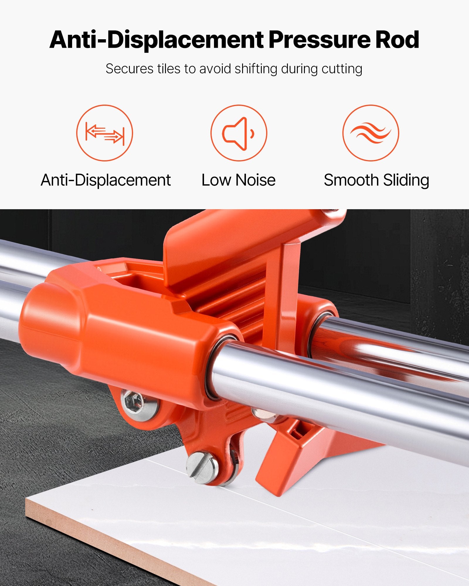 430mm Manual Tile Cutter for Wall & Polished Tiles,Double Rails for Precise Cutting, Tungsten Carbide Wheel,Non-Slip Handle,Anti-Displacement Pressure Rod,Precise Cuts for Pros & Beginners - Image 5