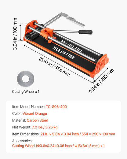 430mm Manual Tile Cutter for Wall & Polished Tiles,Double Rails for Precise Cutting, Tungsten Carbide Wheel,Non-Slip Handle,Anti-Displacement Pressure Rod,Precise Cuts for Pros & Beginners - Image 7