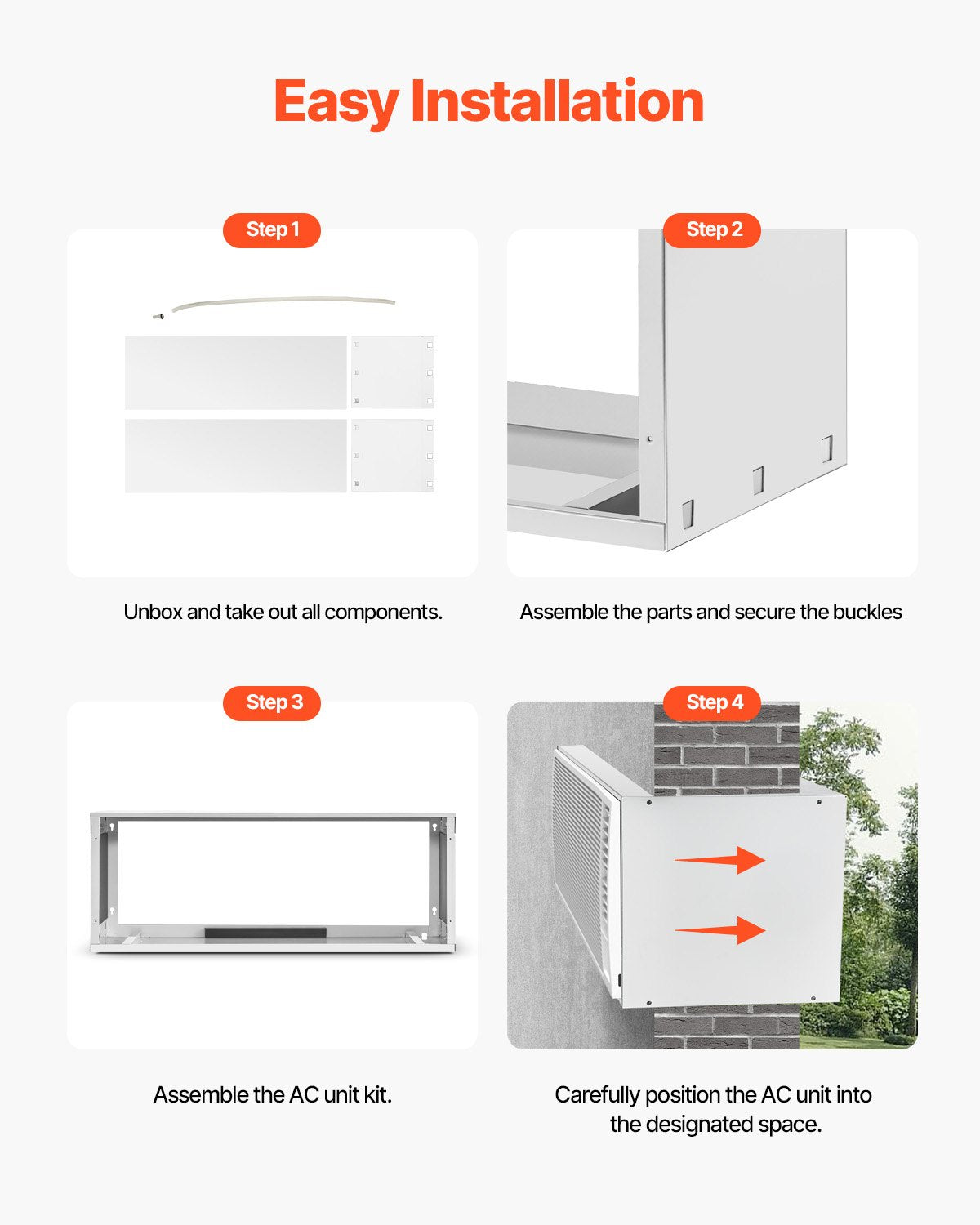 Air Conditioner Wall Sleeve 42 in Universal Through the Wall AC Sleeve - Image 5