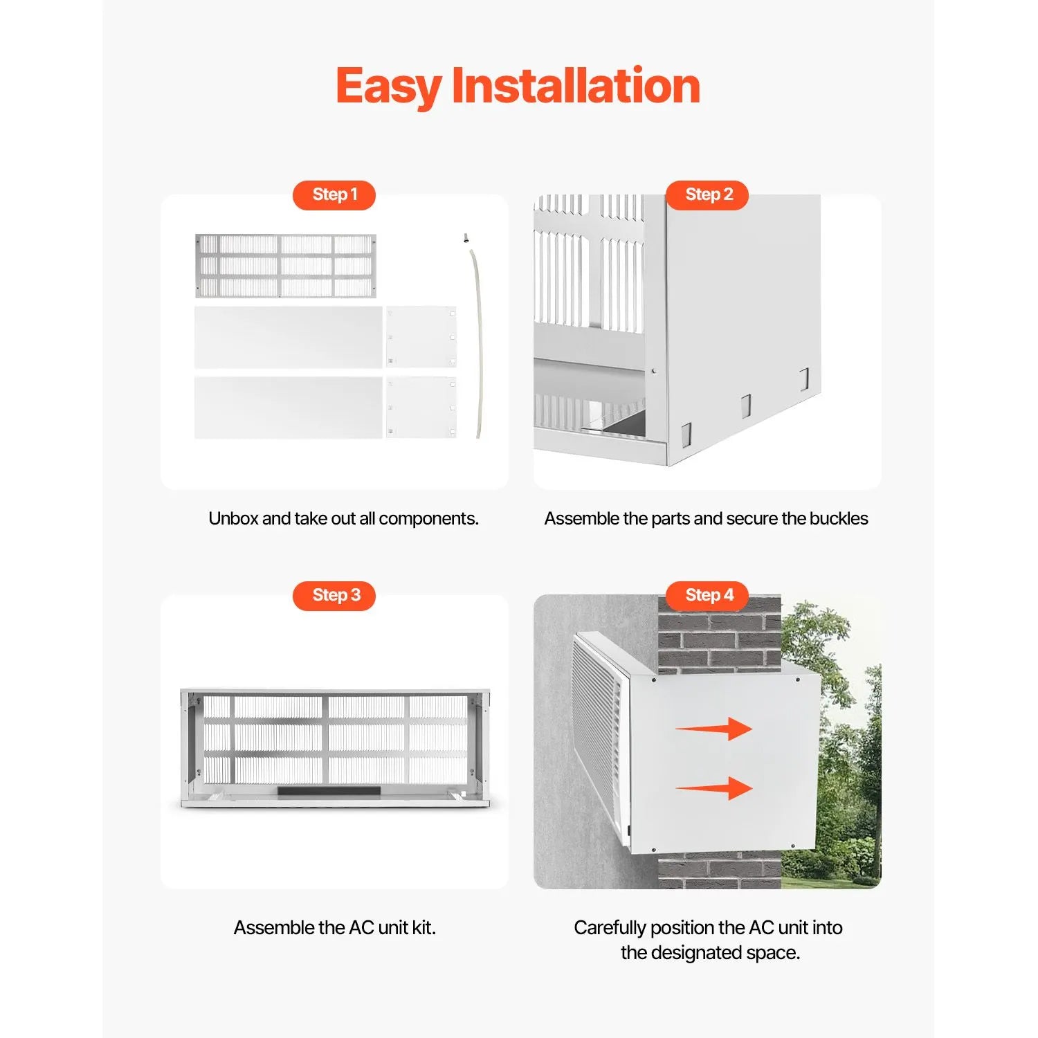 Air Conditioner Wall Sleeve 42 in with Exterior Grille Wall AC Sleeve - Image 5