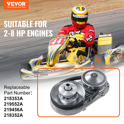 Drive Clutch, 2-8HP Engine, 2000 RPM High-Strength Drive Clutch with Asymmetric Designed Wheels & Robust Rubber Belt, Sturdy & Durable Clutch with Full Accessories, Fit for Various Engines - Image 2