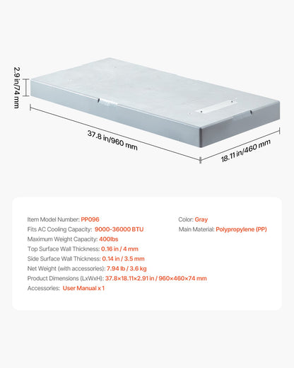 Mini Split Pad for 9000-36000 BTU Anti Vibration Outdoor Pads - Image 7