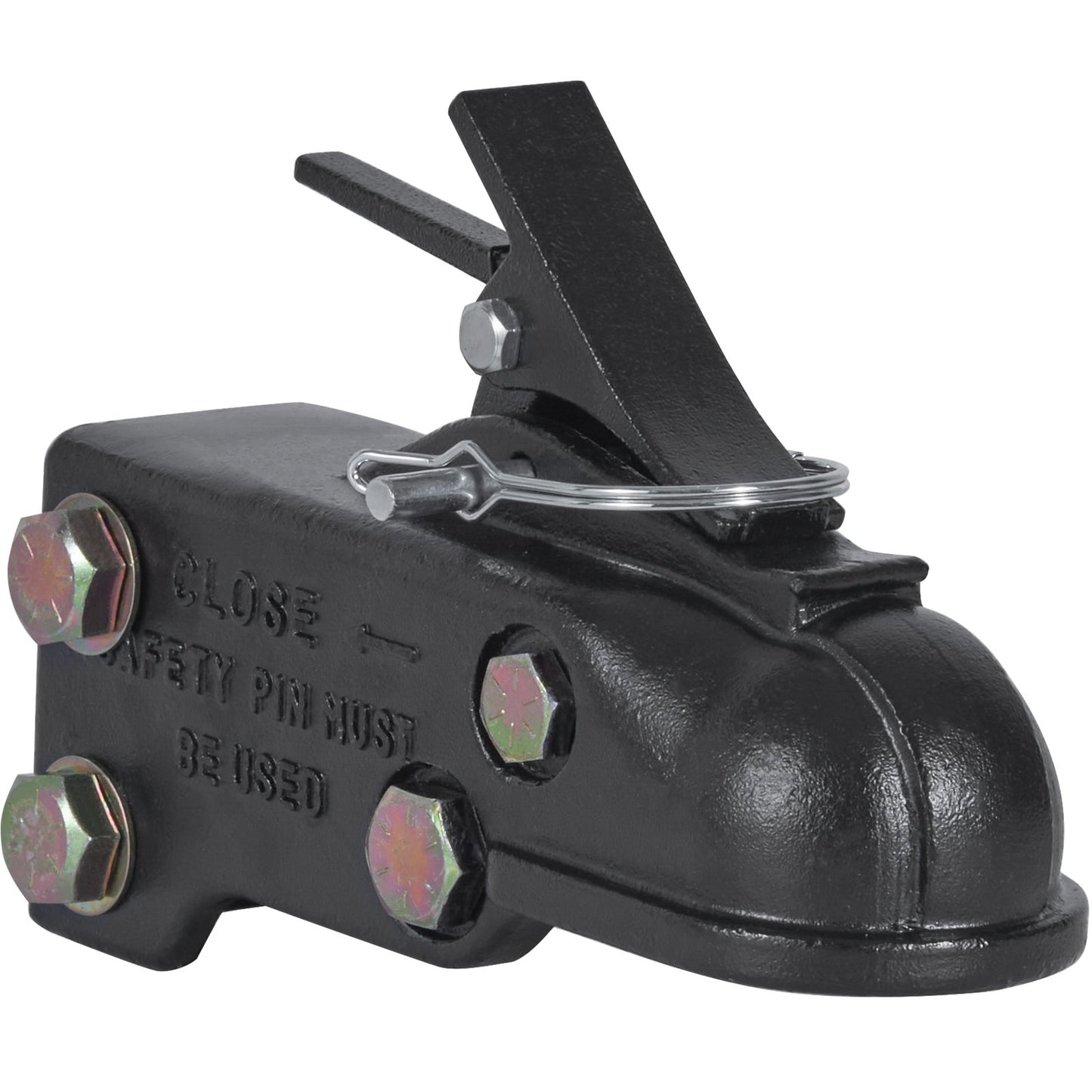 Adjustable Trailer Coupler, 2-5/16" Hitch Ball, 15000 lbs Capacity, Heavy Duty Cast Channel-Mount Coupler with Hardware Kit, Ideal for Towing Station Wagons, Pickup Trucks, SUVs, Black Coating - Image 9
