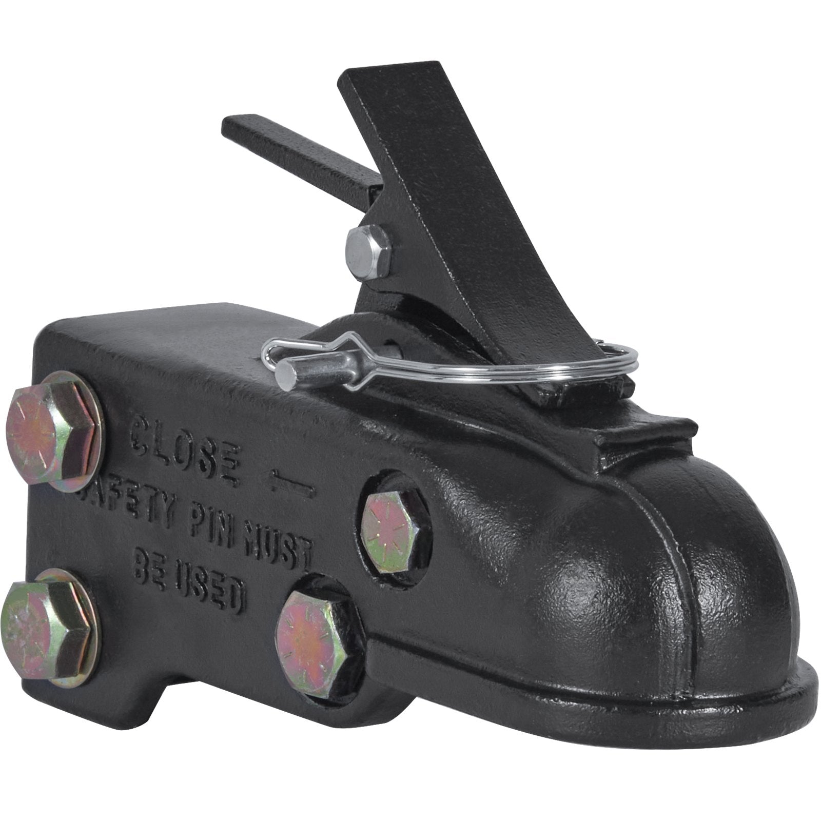 Adjustable Trailer Coupler, 2-5/16" Hitch Ball, 15000 lbs Capacity, Heavy Duty Cast Channel-Mount Coupler with Hardware Kit, Ideal for Towing Station Wagons, Pickup Trucks, SUVs, Black Coating - Image 9