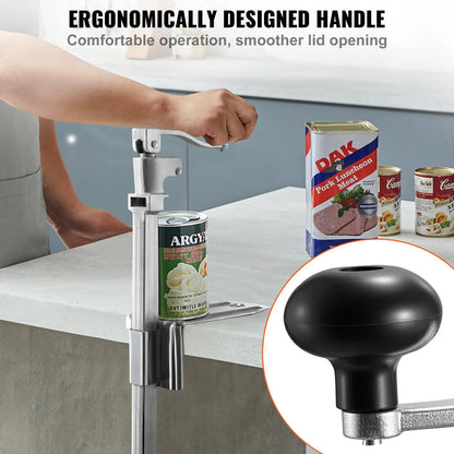 Commercial Can Opener, Heavy-Duty Manual Tabletop Cans Opener for Cans Up to 300 mm Height, Height-Adjustable Professional Can Openers Fixed with Screws, for Restaurant, Hotel, and Food Store - Image 6